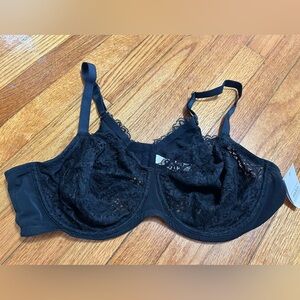 Women's Plus Size Full Coverage Unlined Bra - Auden Black 44C SOLD